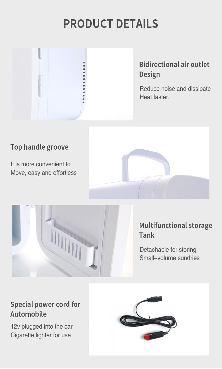 8L Electric Cooler Box Portable Refrigerator Demotic RV Refrigerator Skin Care Mini Fridge