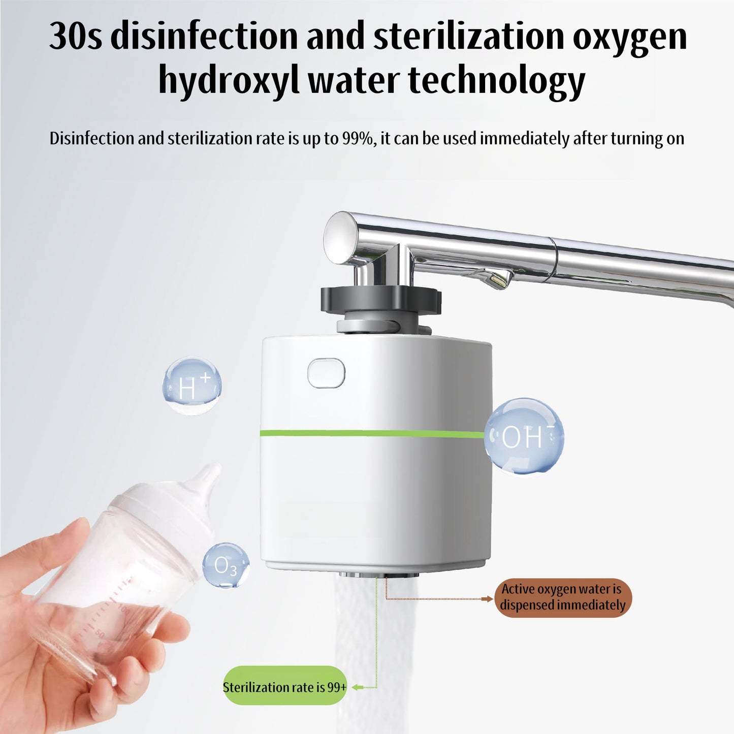Faucet Oxygen Water Sterilization Cleaning Machine Ozone Disinfection Toy Clothes Bottle Fruit And Vegetable Cleaning Machine