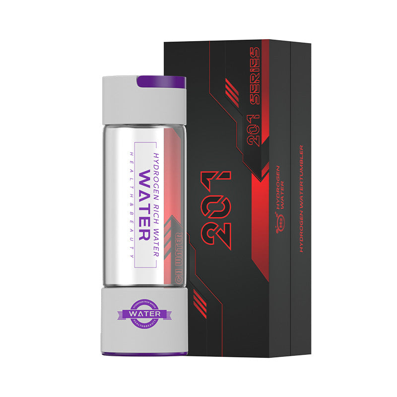 Hydrogen Water Bottle 480ml Portable Water Powered Generator 3000-5000PPB PEM Water Electrolysis Ionizer