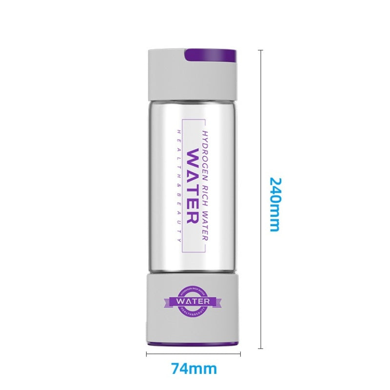 Hydrogen Water Bottle 480ml Portable Water Powered Generator 3000-5000PPB PEM Water Electrolysis Ionizer