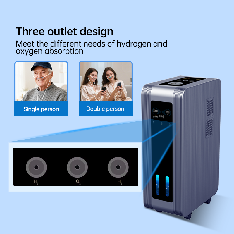 High-Flow Hydrogen Inhaler 3000 ml/min High-Performance Hydrogen Generator for Home Use and Health