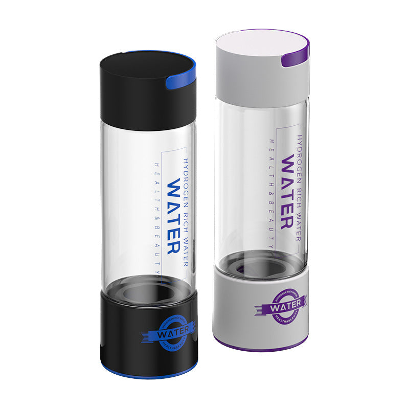 Hydrogen Water Bottle 480ml Portable Water Powered Generator 3000-5000PPB PEM Water Electrolysis Ionizer
