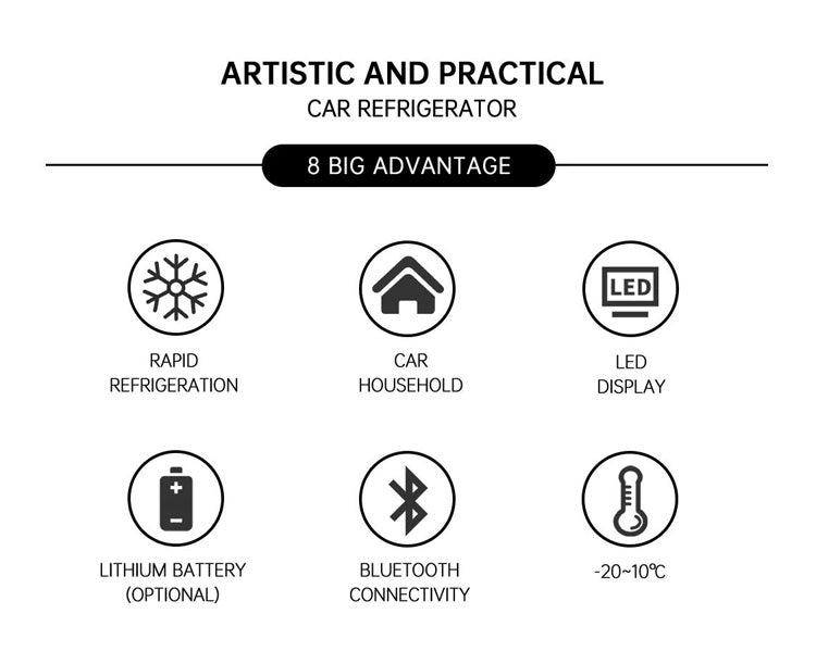 35 Liters Camping Refrigerator Freezer 12v Rv Cooler Outdoor Portable Refrigerator Car Refrigerators