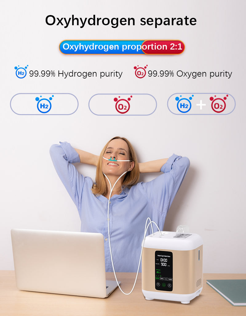 Hydrogen Inhalation Machine PME Pure Water Electrolyzer Hydrogen inhaler Brown's gas 600/900 ML