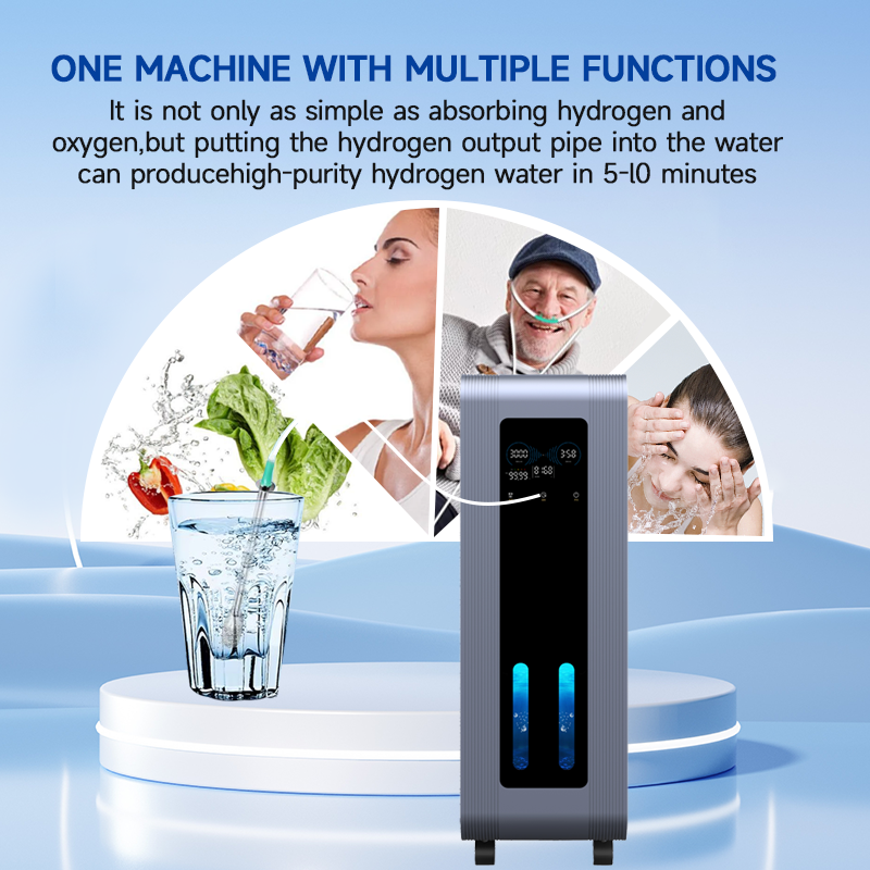 High-Flow Hydrogen Inhaler 3000 ml/min High-Performance Hydrogen Generator for Home Use and Health