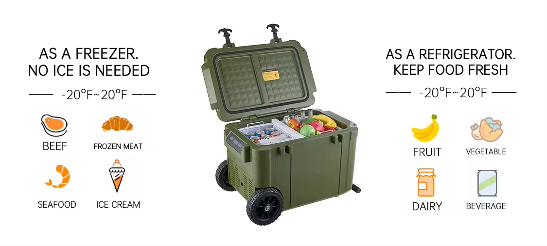 12v Refrigerator Freezer 45 Liters Portable Refrigerator 45L Truck Refrigerator Car Freezer 12v/24V AC 100-240V