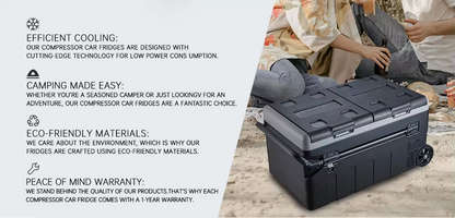 Dropshipping Product Fridge With Wheels Freezer Box Dual Temperature And Dual Control Picnic Camping  Dc 12V/24V AC100-240V 65W