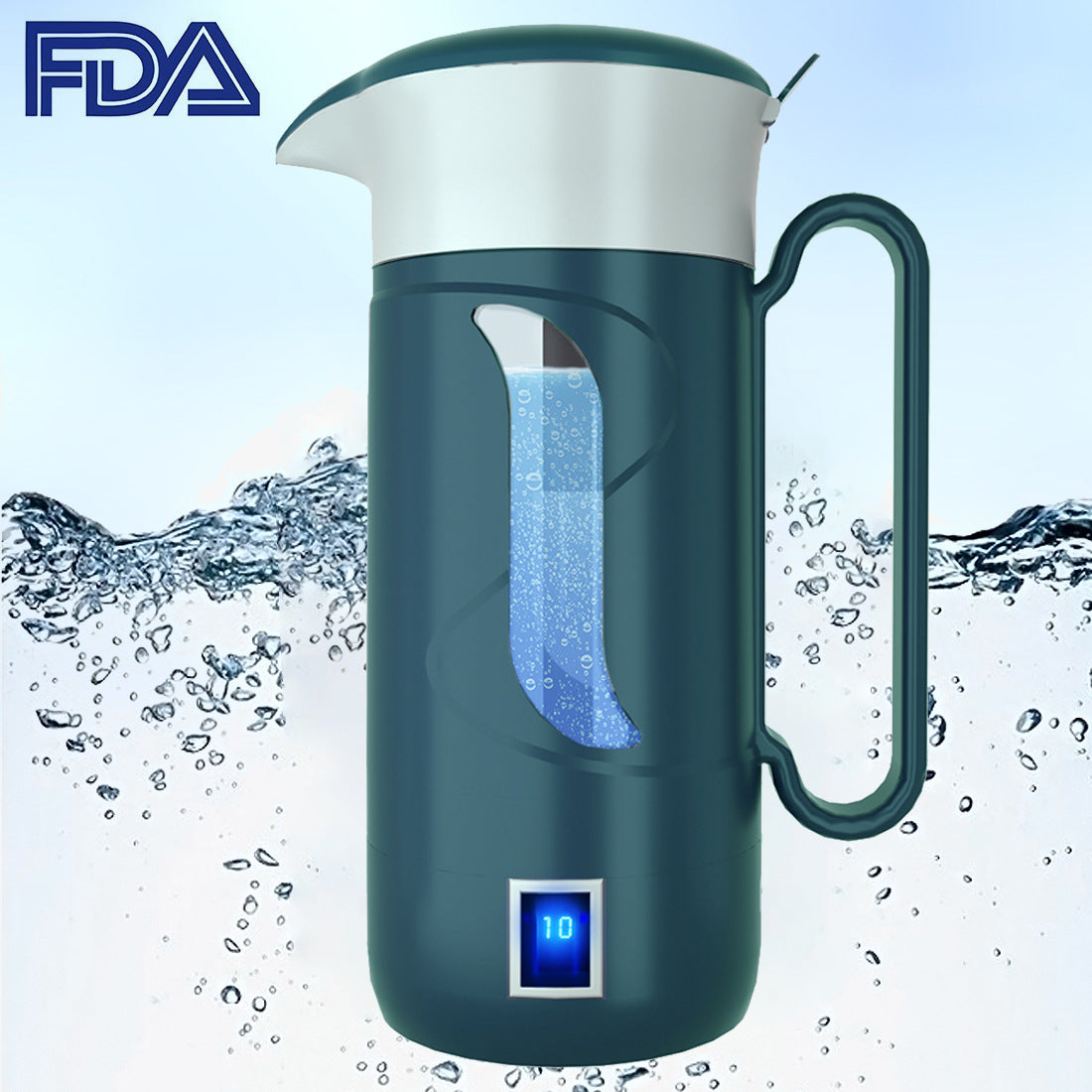 Hydrogen-Rich Kettle Electrolytic Weakly Alkaline Kettle 1500ml-Hydrogen Water Pitcher-OLang-green-1500ml-Olang Fashion