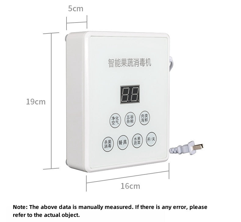 Hot Selling Portable Fruit Washer Food Purifier Disinfector Cleaning Machine Fruit And Vegetable Washer