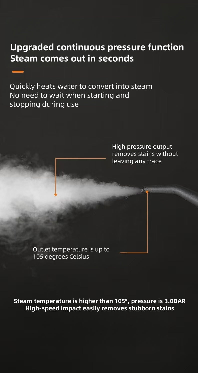 Pressure 3.0BAR High Pressure Steam Cleaner Handheld Portable Multi-function High Temperature Steam Cleaner