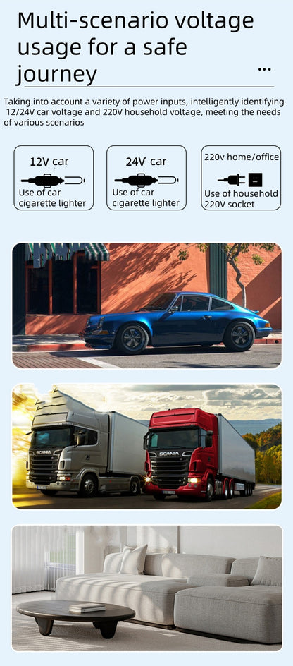 35L Horizontal Large Capacity Portable Refrigerator Temperature Control Digital Display 12v Fridge Freezer Car and Home Dual-use