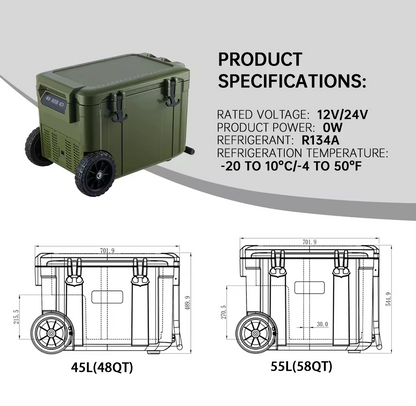 12v Refrigerator Freezer 45 Liters Portable Refrigerator 45L Truck Refrigerator Car Freezer 12v/24V AC 100-240V