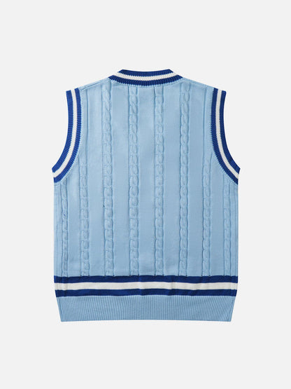 Olang - "B" Embroidered Sweater Vest