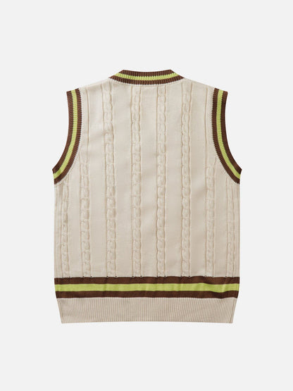 Olang - "B" Embroidered Sweater Vest